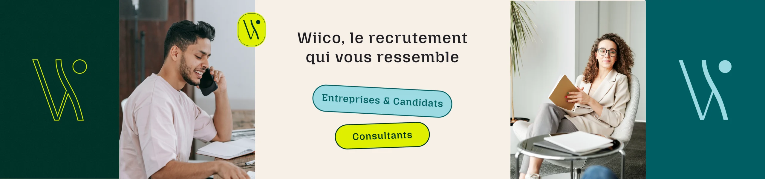 Logo W pour Wiico avec photographie